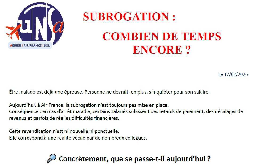 SUBROGATION - COMBIEN DE TEMPS ENCORE ?