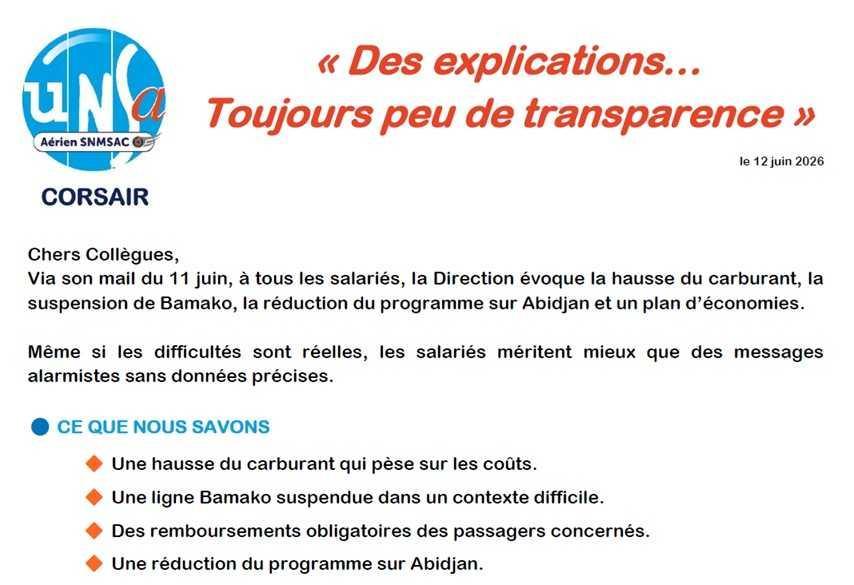 Des explications… Toujours peu de transparence