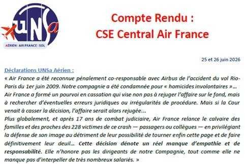 Cr CSE Central du 26 juin 2026
