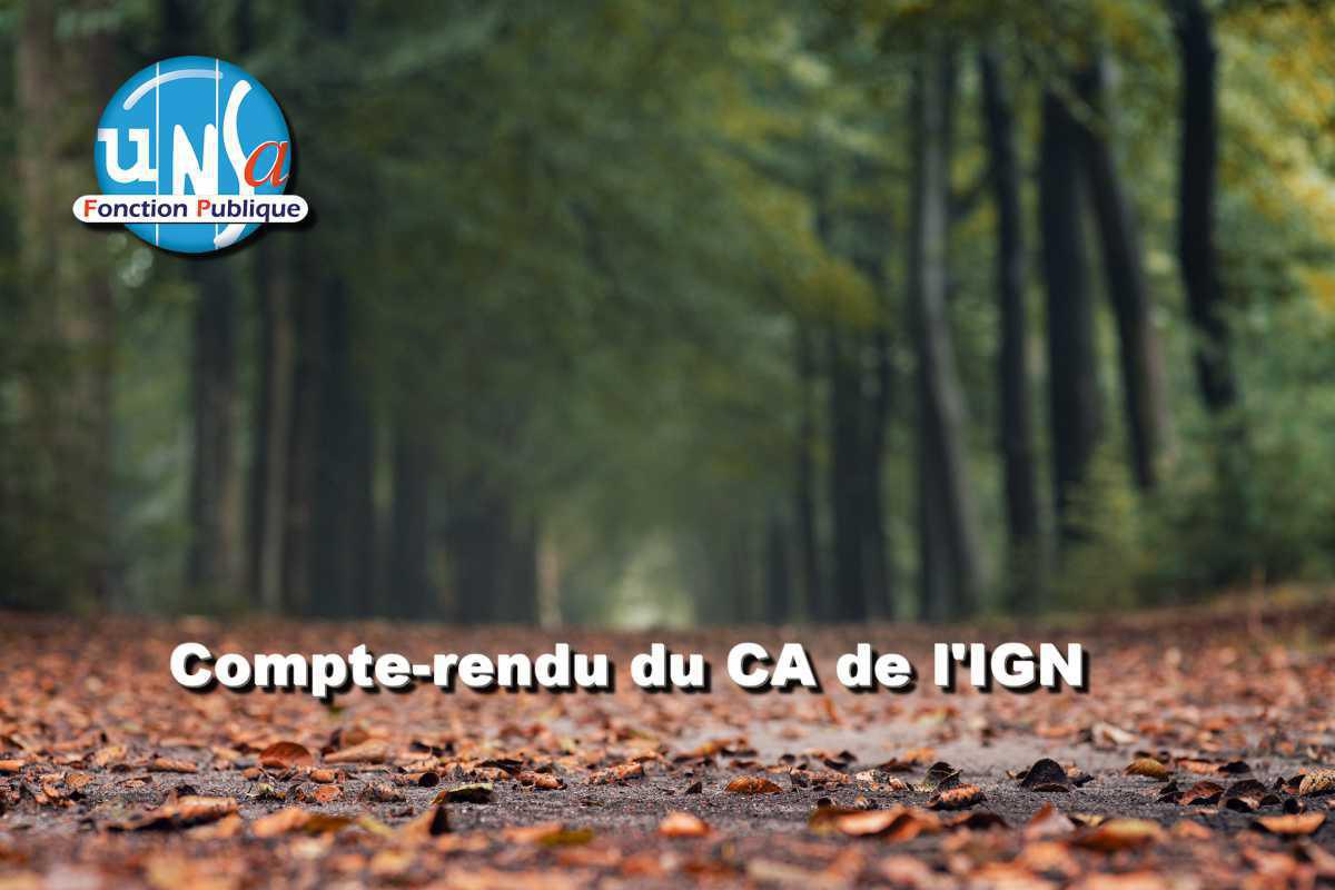 Relevé de conclusion du CT IGN du 1er juillet 2021 Relevé de conclusion du CT IGN du 1er juillet 2021