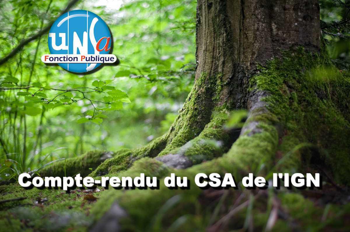 Compte-rendu de réunion Administration/Organisations Syndicales IGN du 11 mars 2024 Compte-rendu de réunion Administration/Organisations Syndicales IGN du 11 mars 2024