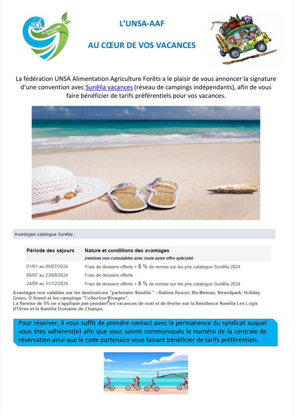 Les vacances...avec l'UNSA AAF ! Les vacances...avec l'UNSA AAF !