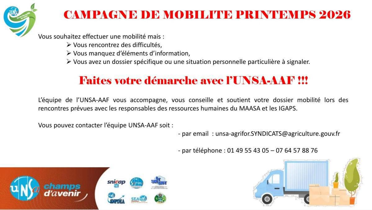 Mobilité 2026 : l'UNSA vous aide !