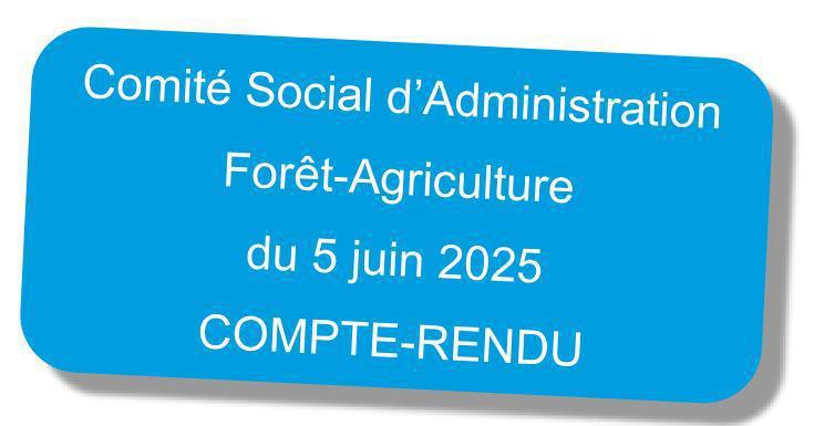Compte-rendu du CSA "Forêt-Agriculture" du 5 juin 2025 Compte-rendu du CSA "Forêt-Agriculture" du 5 juin 2025