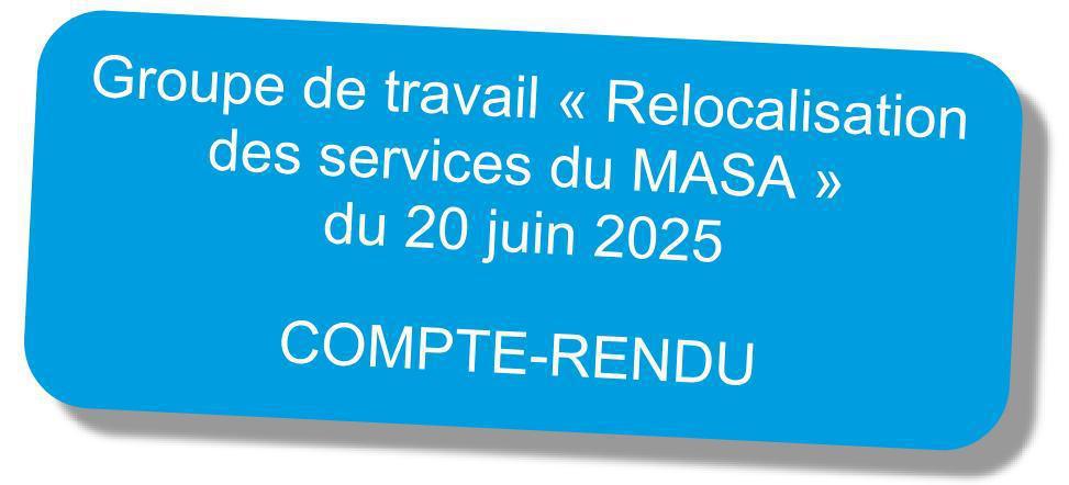 Compte-rendu du GT "Relocalisation des services du MASA" du 20 juin 2025