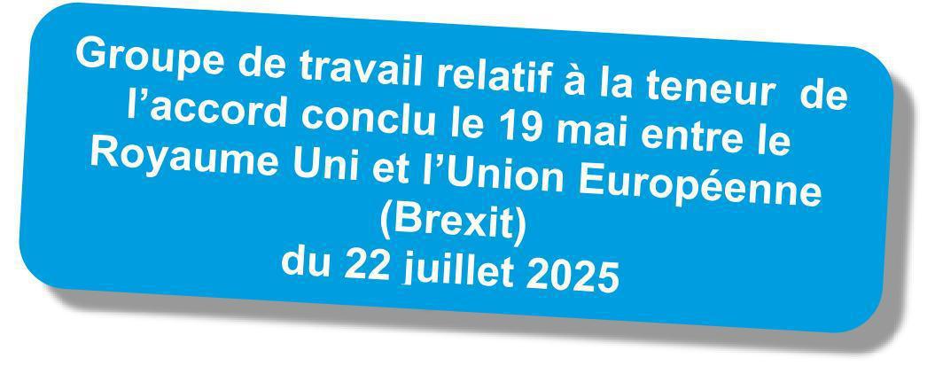 Compte-rendu du GT "Brexit" du 22 juillet 2025