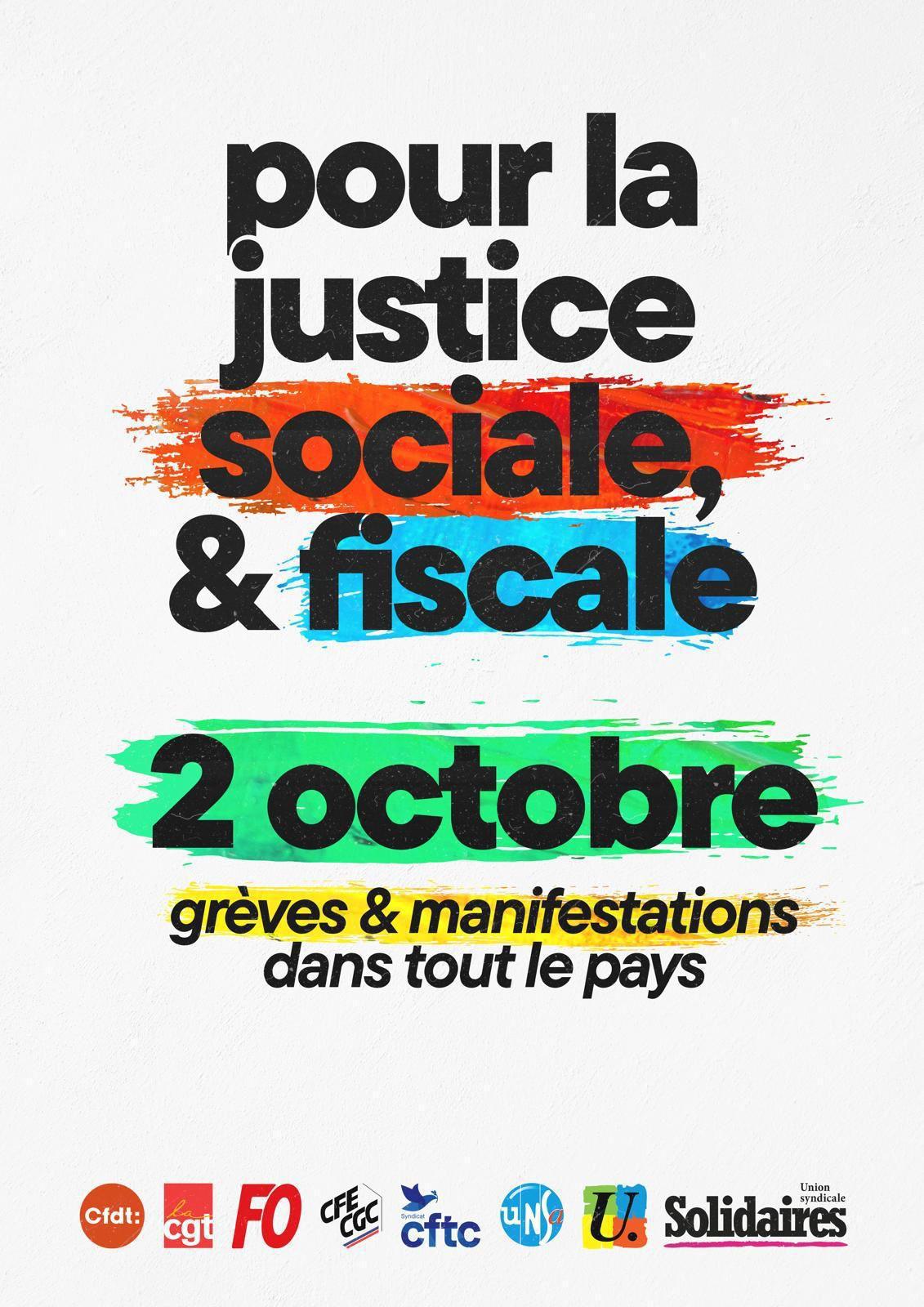 Aucune réponse concrète aux attentes du monde du travail : l’intersyndicale appelle à une mobilisation massive le 2 octobre ! 