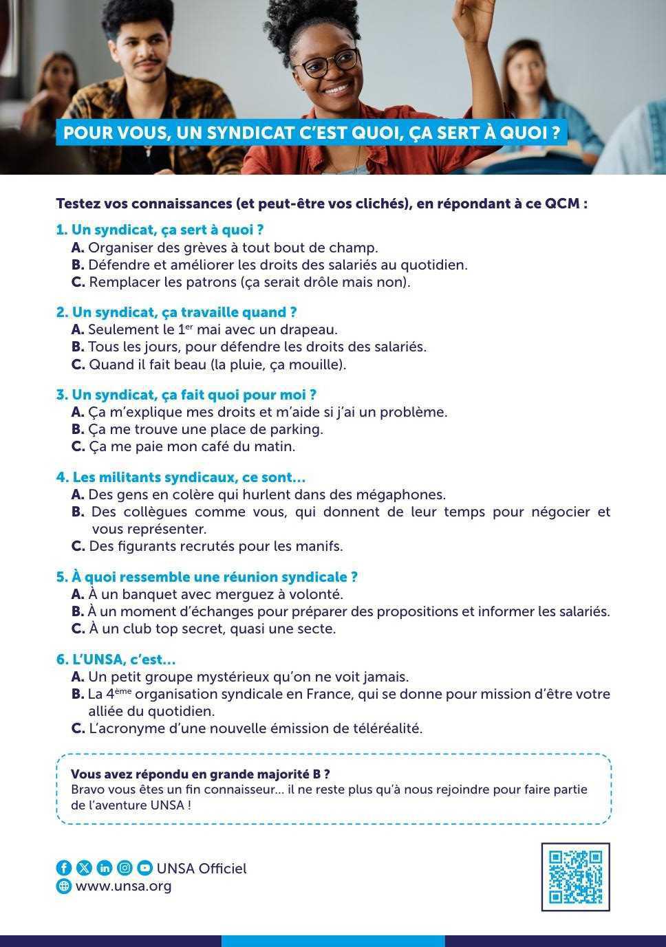 Du 6 au 10 octobre, c'est la Blue Mob' UNSA !!