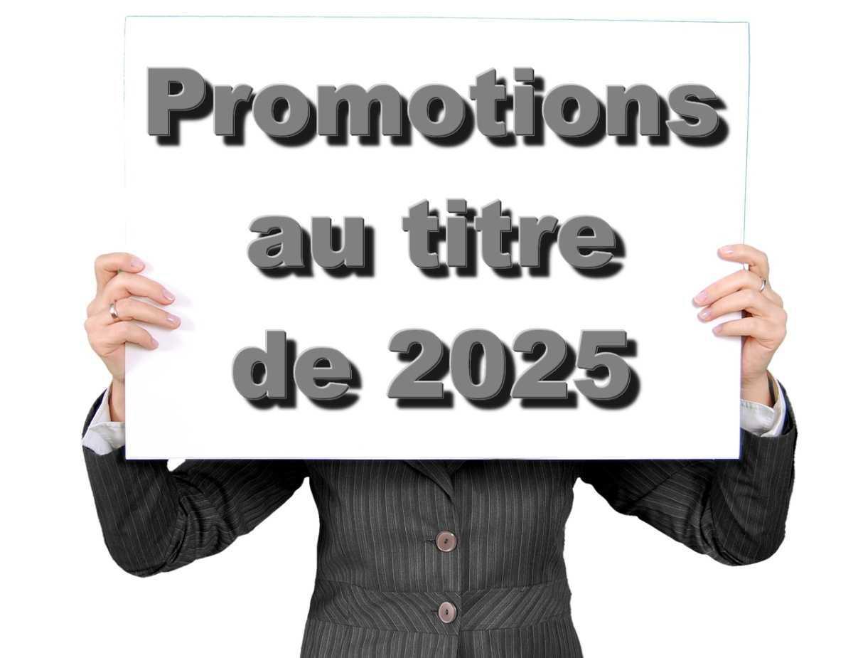 Résultats des promotions par liste d'aptitude au titre de 2025