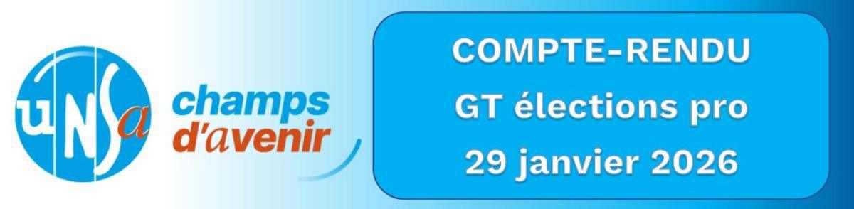 Compte-rendu du GT "Elections professionnelles 2026" du 29 janvier 2026