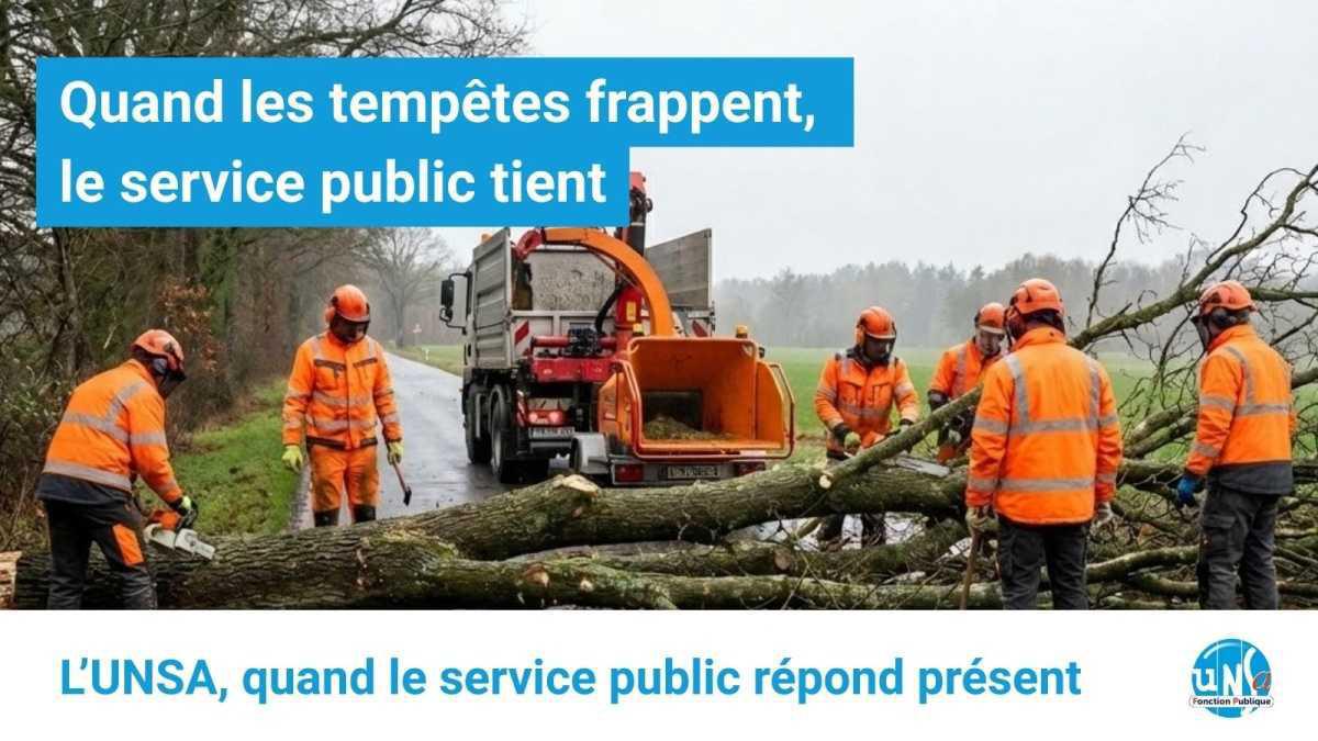 Quand les tempêtes frappent, le service public tient !