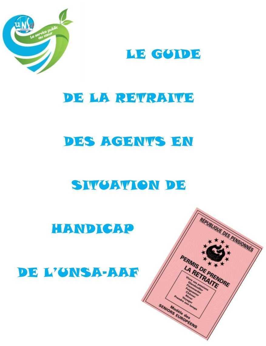 Le guide de la retraite des agents en situation de handicap