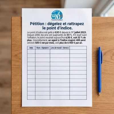 Pétition : dégelez et rattrapez le point d'indice