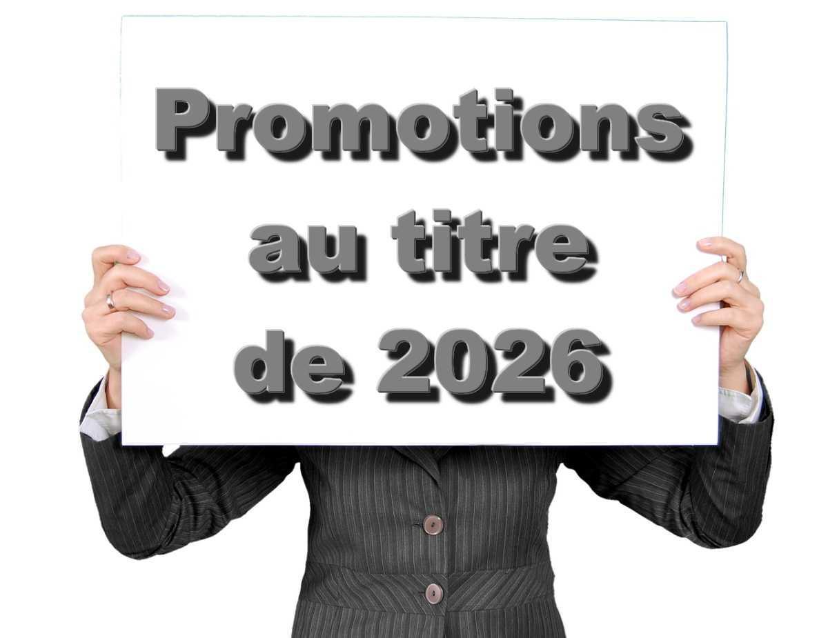 Résultats des promotions par liste d'aptitude au titre de 2026