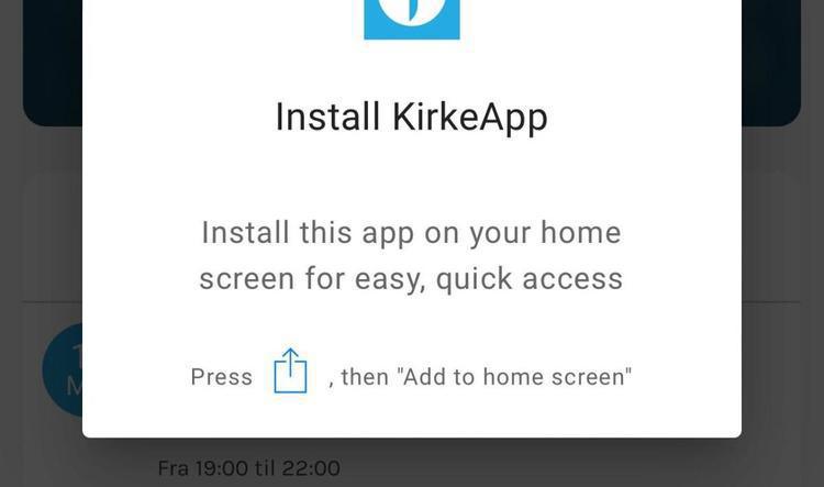 Installer appen (PWA)