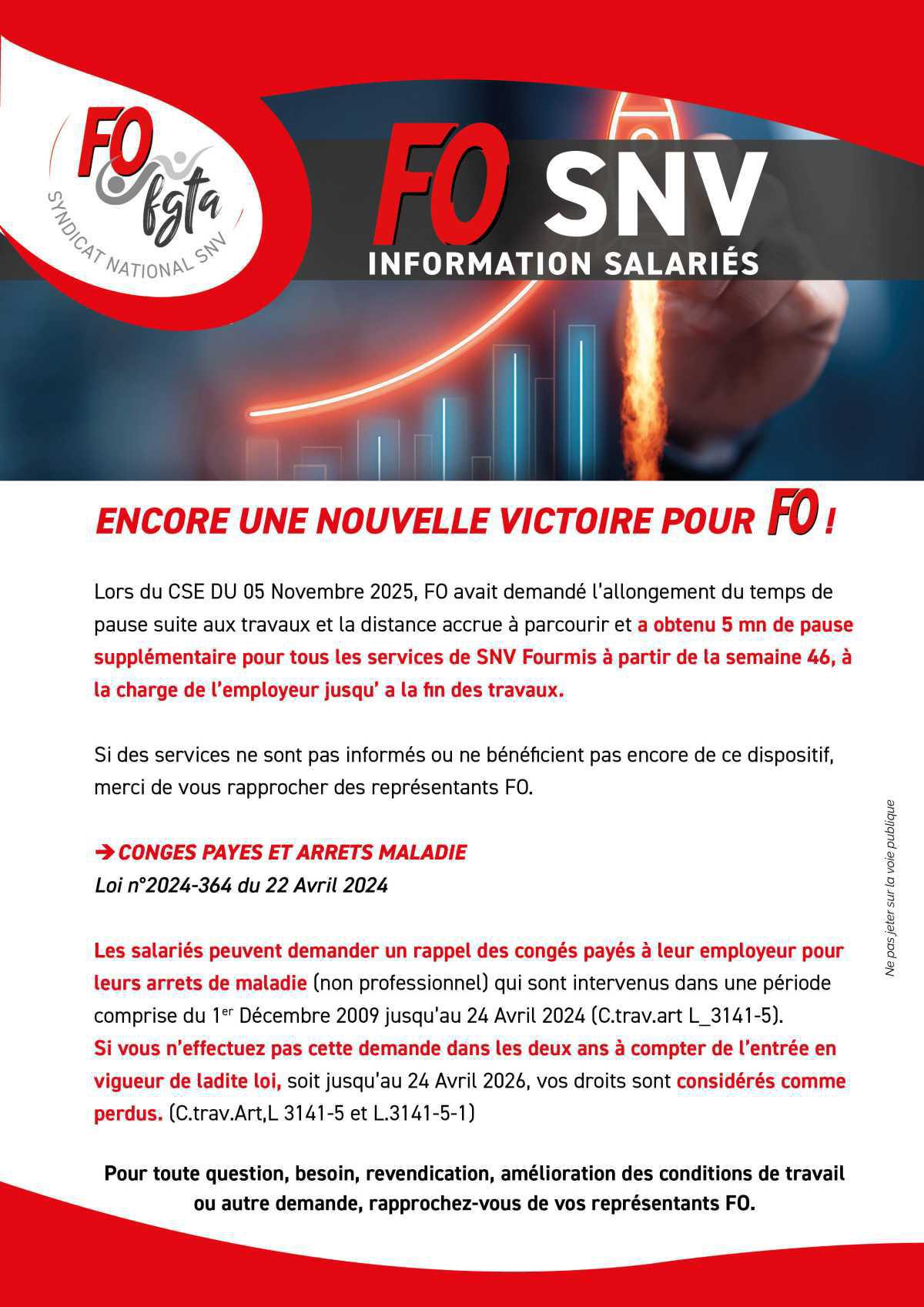 Encore une nouvelle victoire pour FO