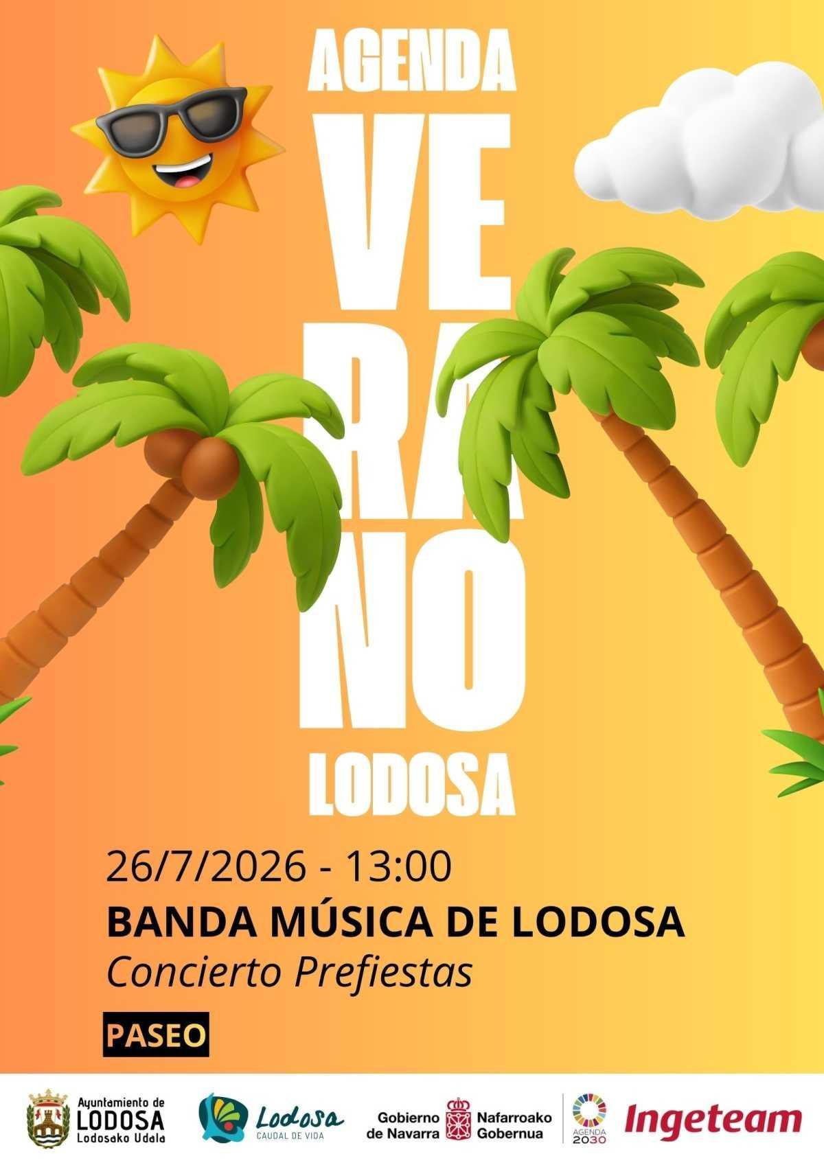 VERANO / CONCIERTO / BANDA MUNICIPAL DE MÚSICA DE LODOSA / Concierto Prefiestas