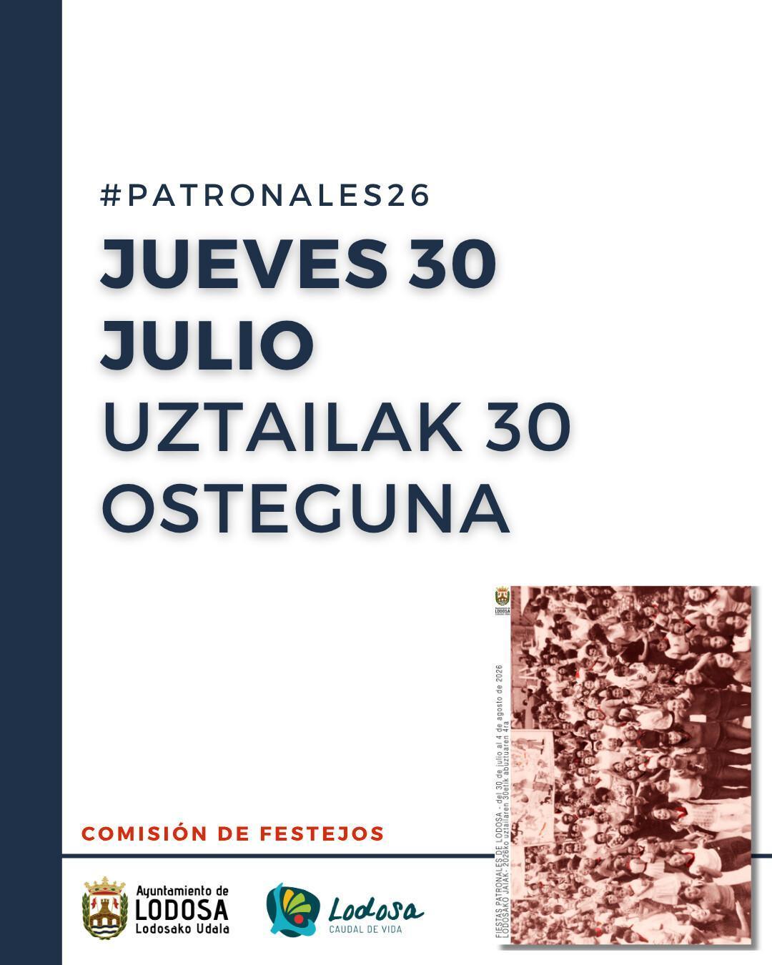Patronales26 / jueves 30 julio Patronales26 / jueves 30 julio