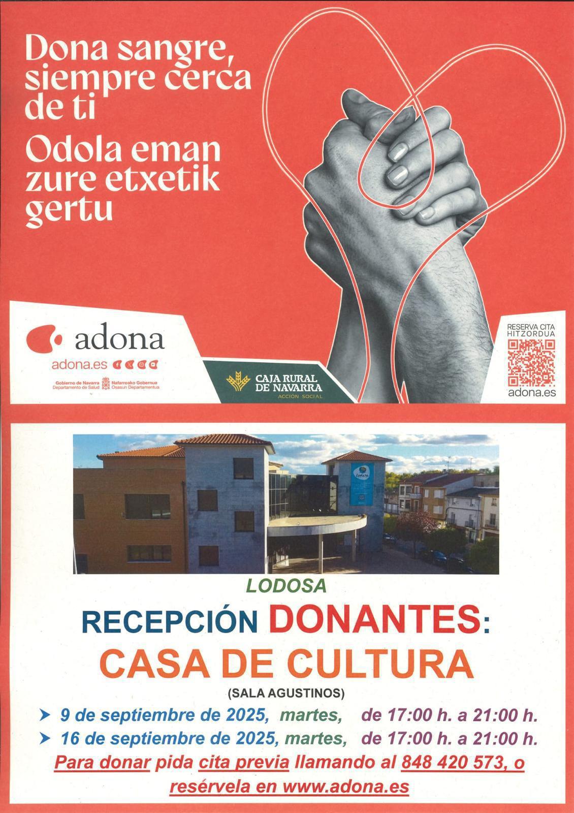Recepción Donantes de Sangre en Lodosa