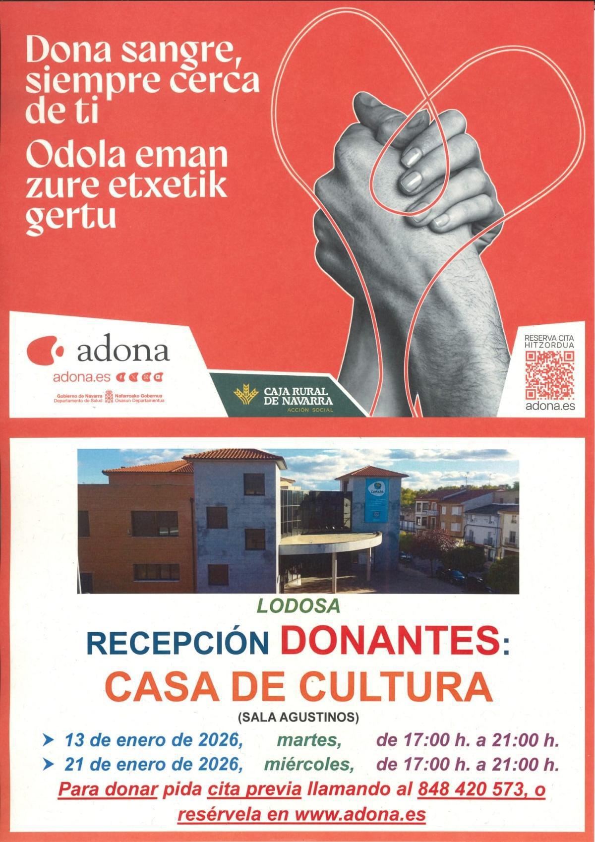 Recepción Donantes de Sangre en Lodosa