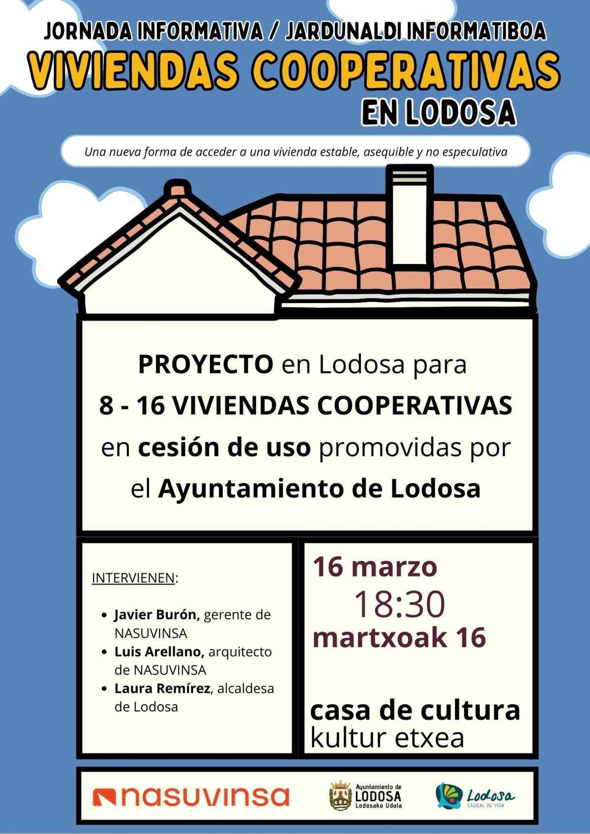 REUNIÓN INFORMATIVA sobre VIVIENDA COOPERATIVA en Lodosa