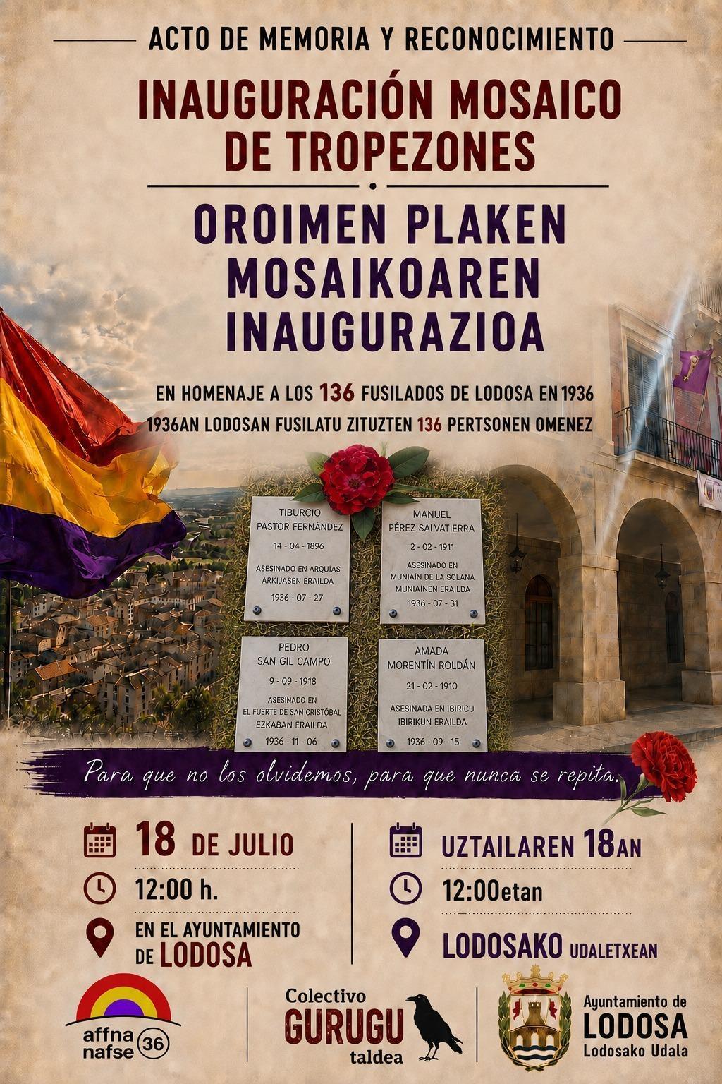 INAUGURACIÓN MOSAICO DE TROPEZONES