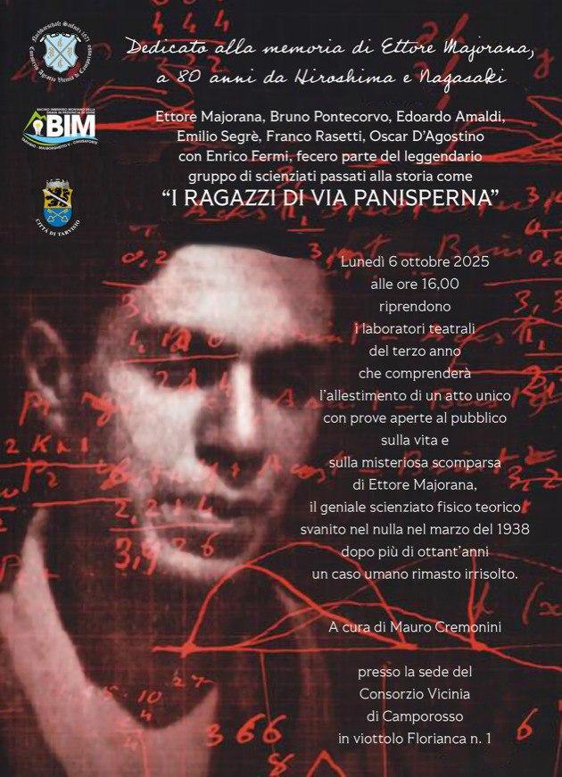 "I Ragazzi di Via Panisperna" (inizio ore 16.00)