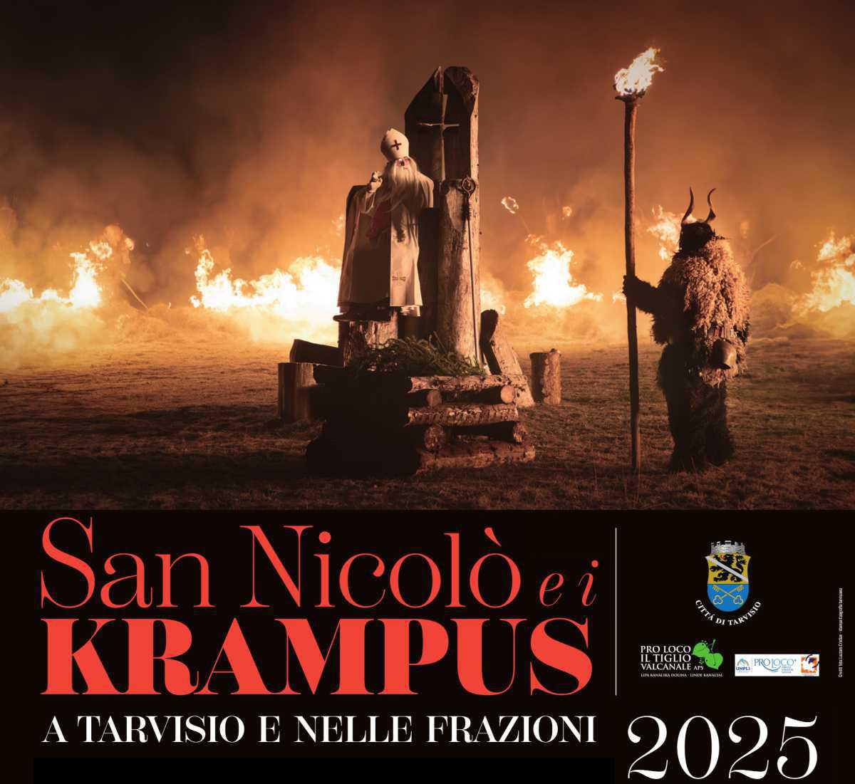 Apparizione dei Krampus dal bosco. Falò con vin brûlé e gulasch per tutti (inizio ore 20.30)