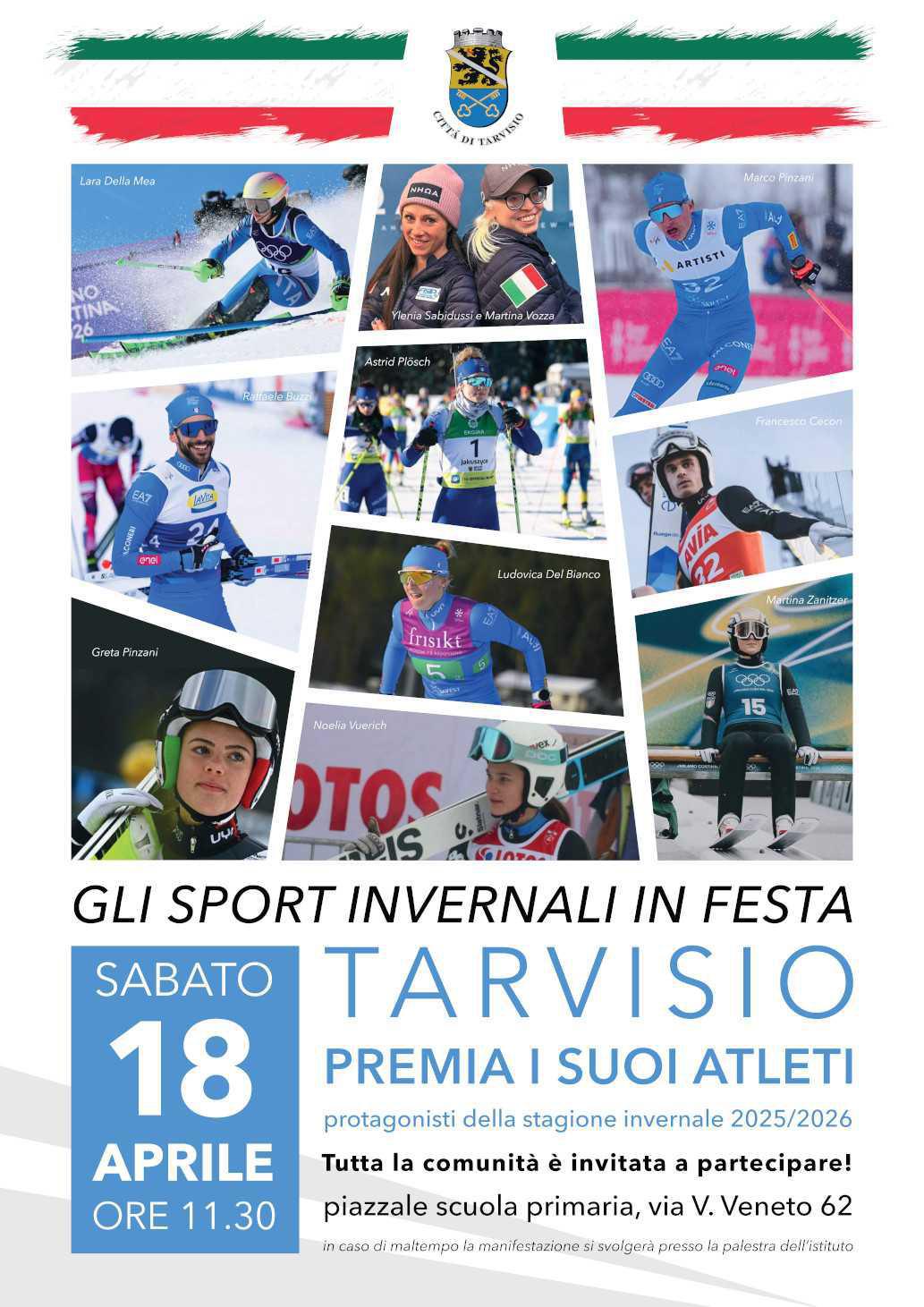 Gli Sport Invernali in Festa - Tarvisio premia i suoi atleti protagonisti della stagione invernale 2025/2026 (inizio ore 11.30)