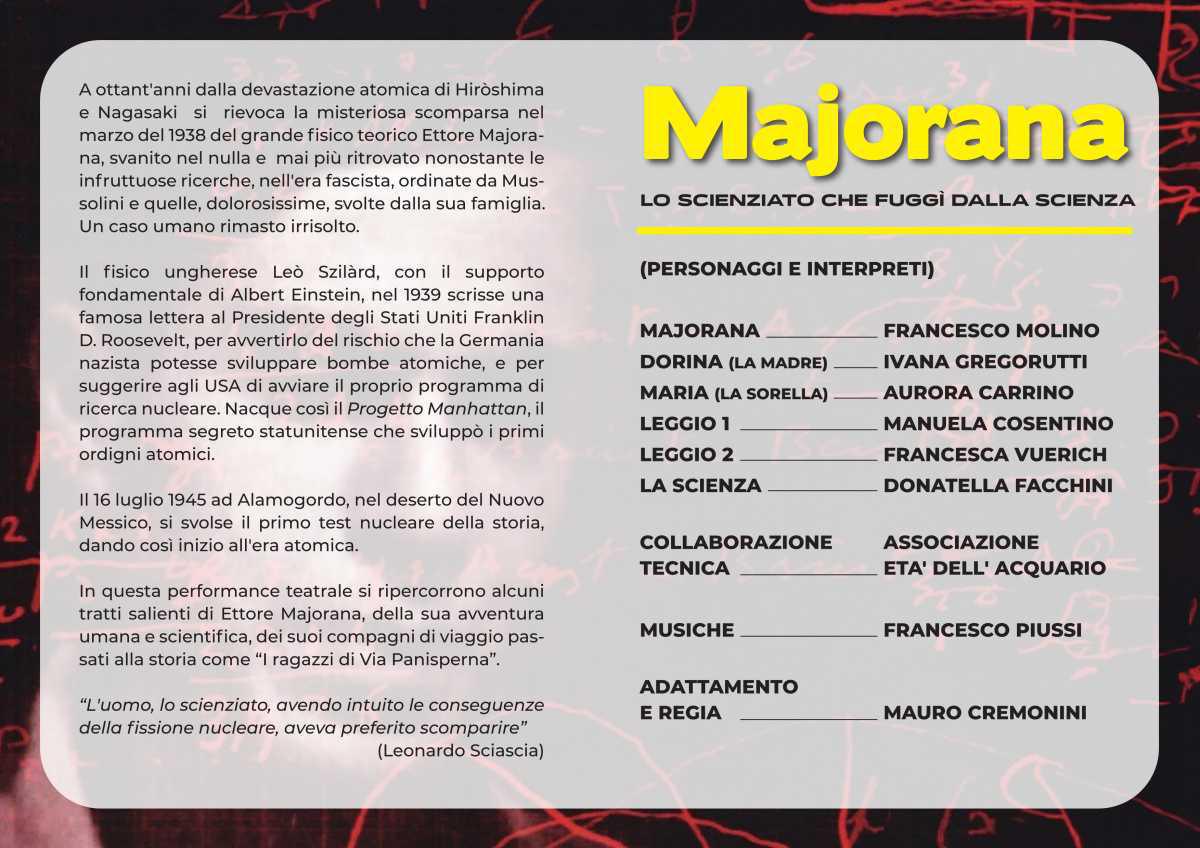 Majorana - lo scienziato che fuggì dalla scienza (inizio ore 21.00)