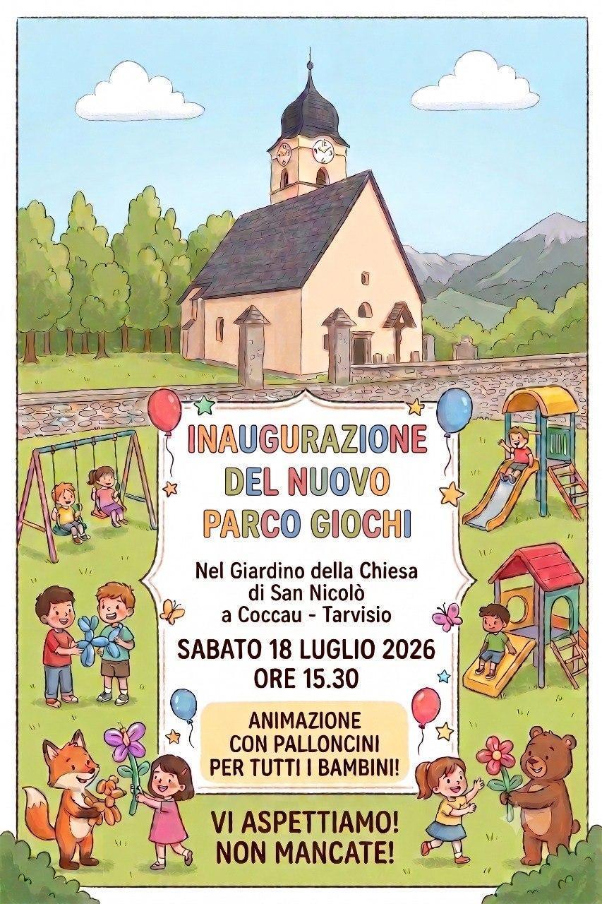 Inaugurazione del Nuovo Parco Giochi (inizio ore 15:30)