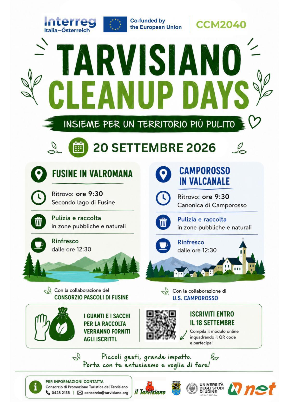 Tarvisiano Cleanup Days (ritrovo ore 9:30 - Secondo lago di Fusine)