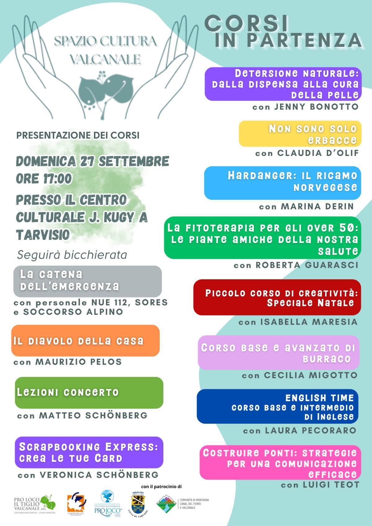 Presentazione dei corsi (inizio ore 17:00)
