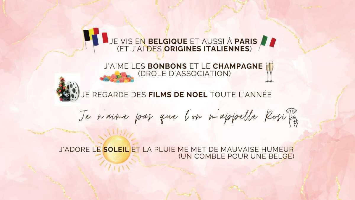 Quelques Facts sur moi ?
