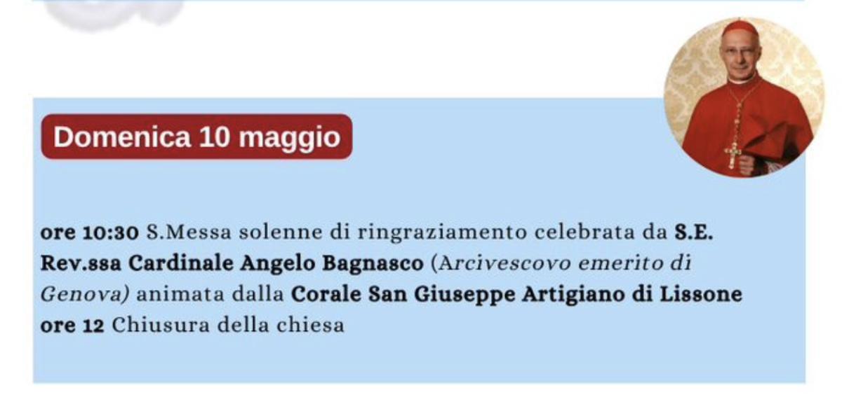 Messe domenica 10 maggio Messe domenica 10 maggio