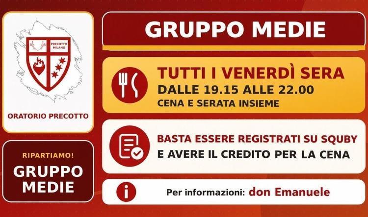 Gruppo Medie: tutti i venerdì sera
