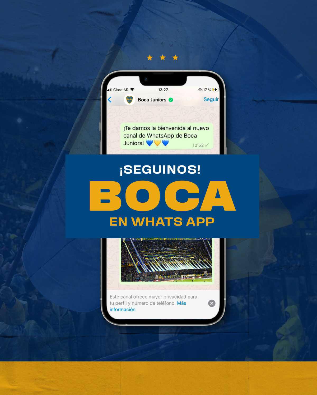 Boca llegó a WhatsApp