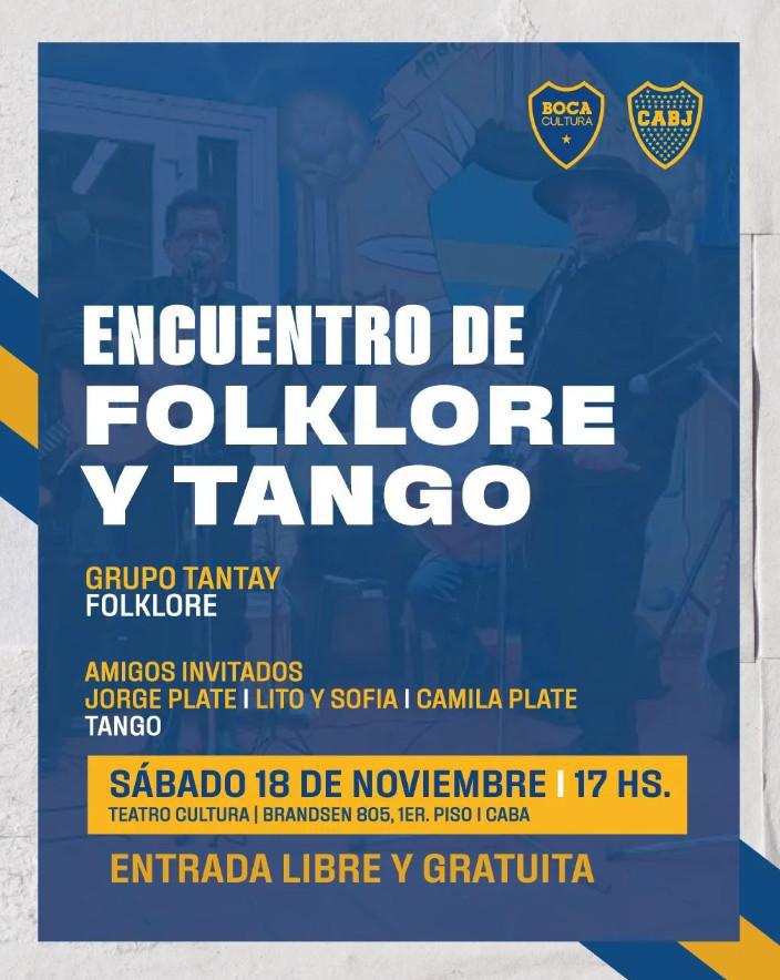 Sábado de Folklore y Tango...