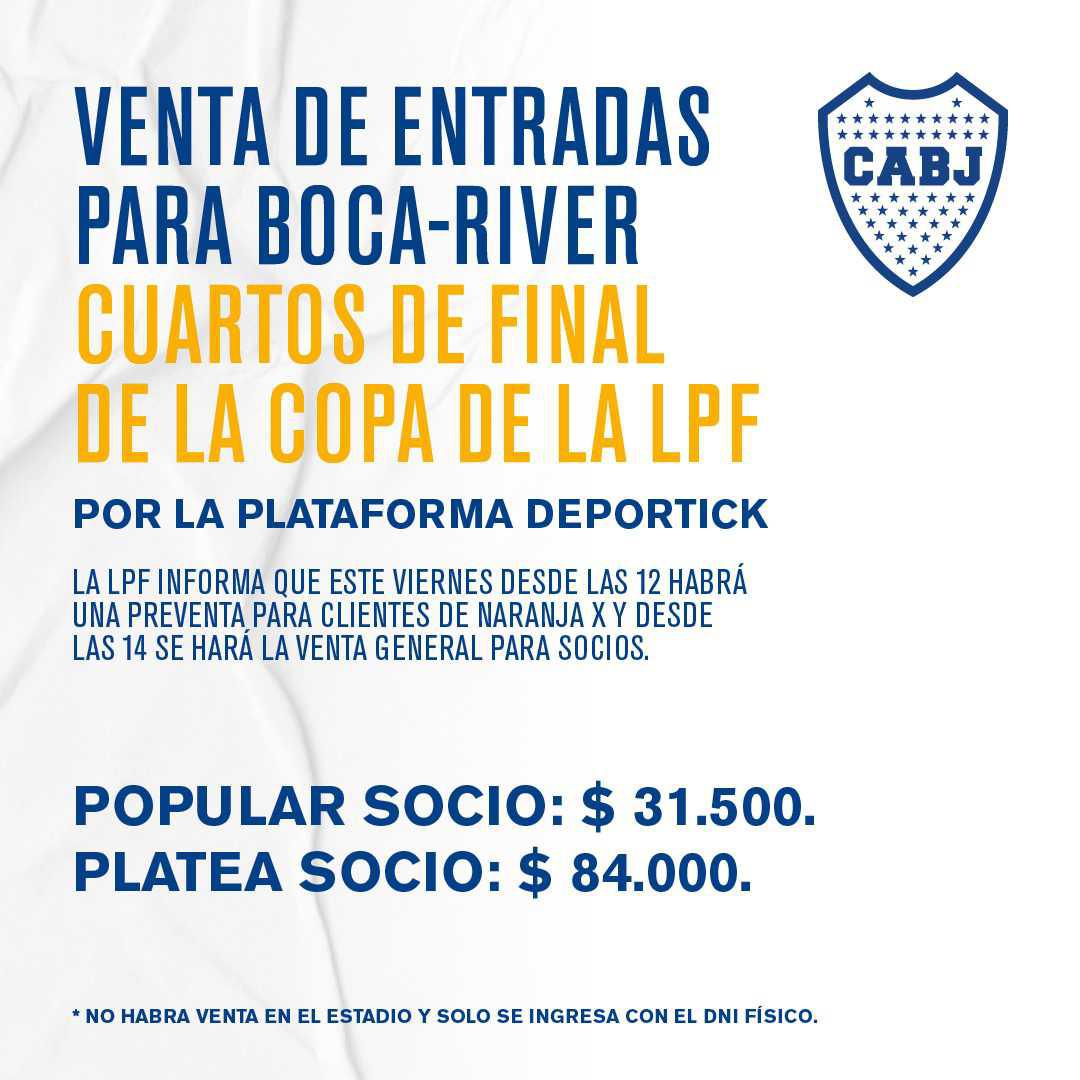 🎫 Venta de entradas para el Superclásico