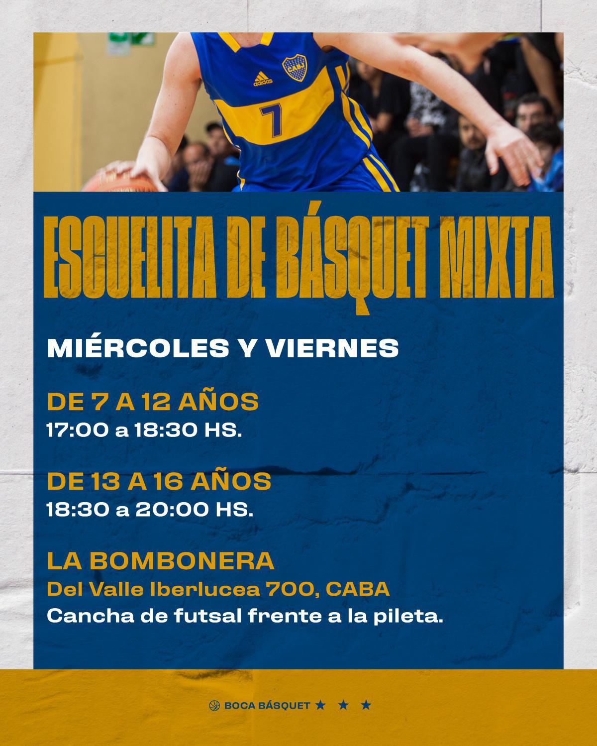 Más cupos para la escuelita de Basquet