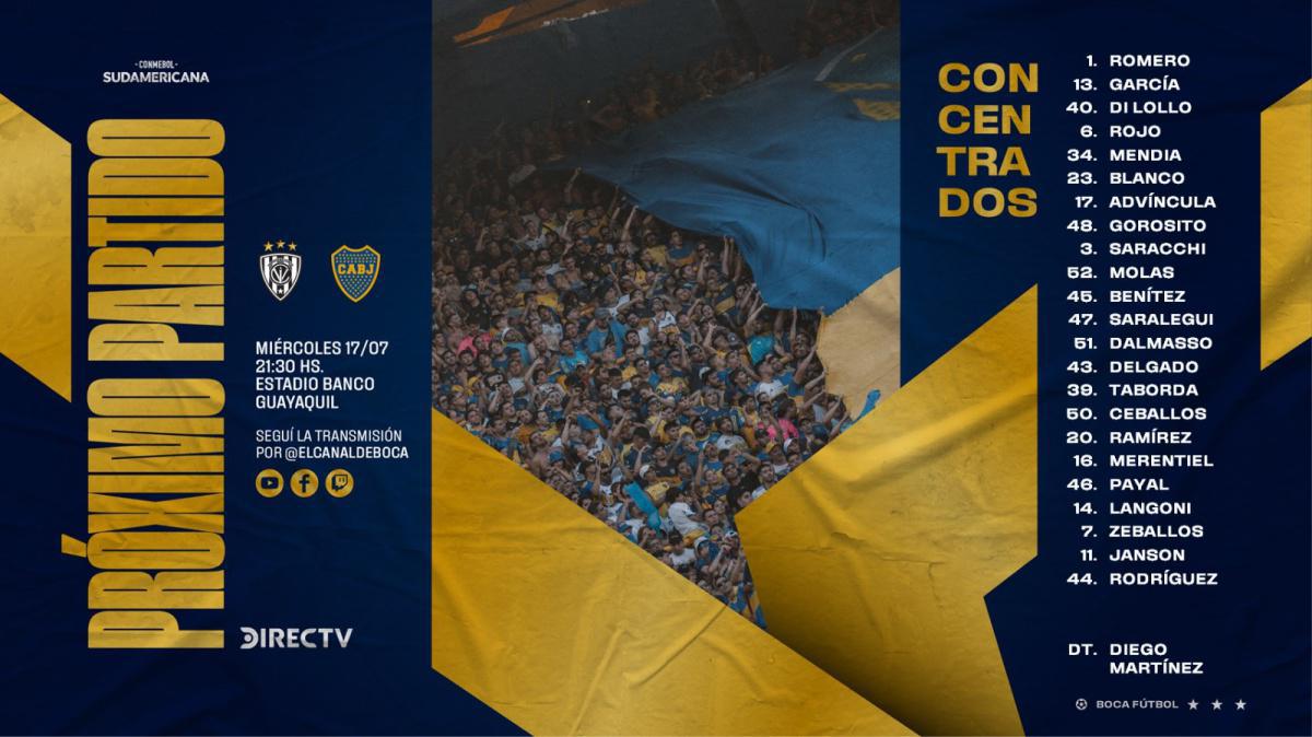 Boca viaja a Ecuador por la Sudamericana