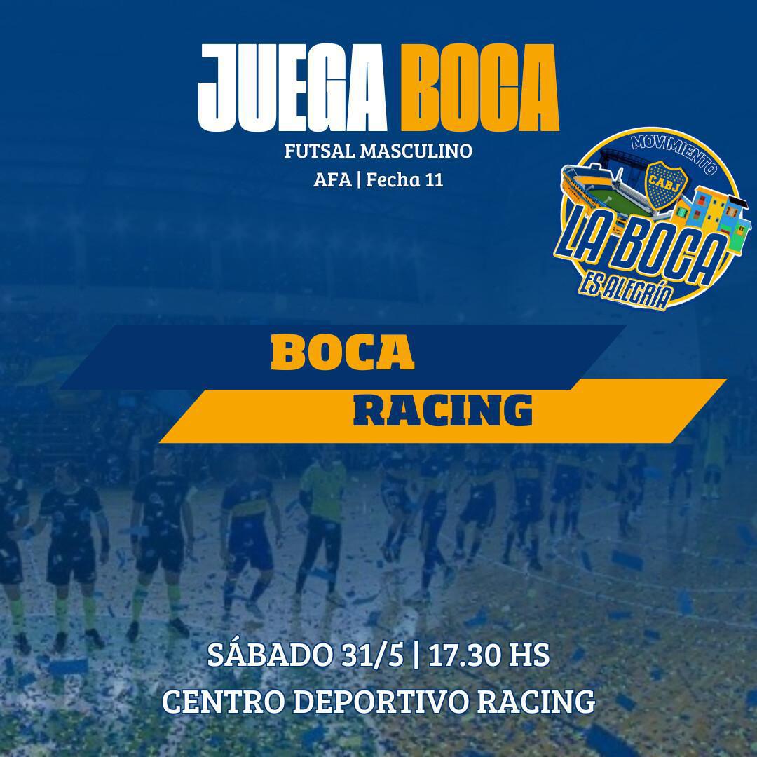 Futsal Masculino, Boca visita a Racing