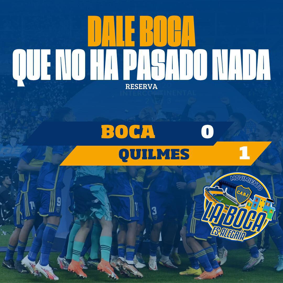 Caída de la Reserva ante Quilmes