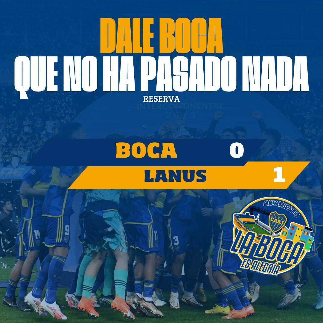 Caída de la reserva ante Lanús