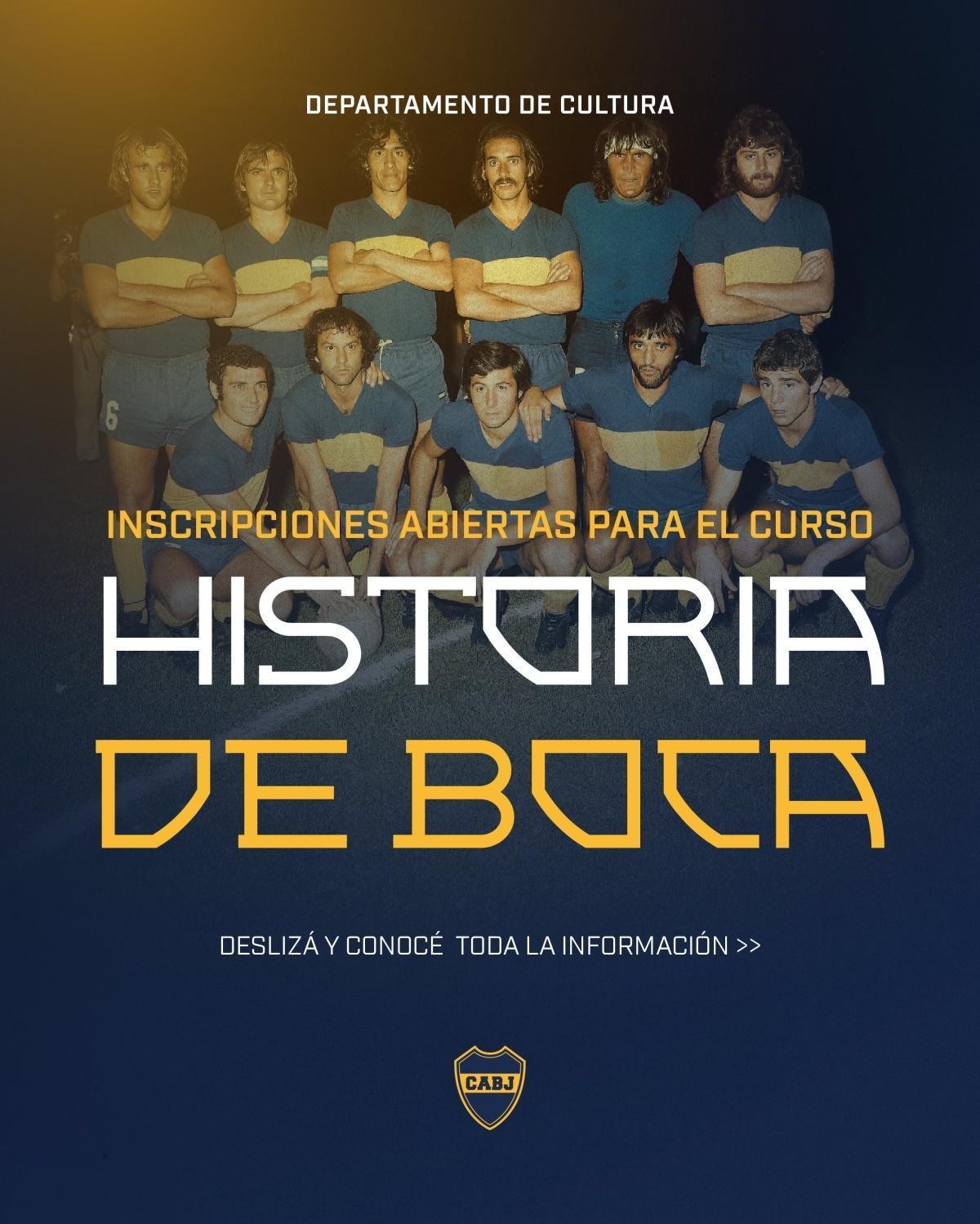 ¡Inscripciones abiertas para el Curso de Historia de Boca! 💙💛💙