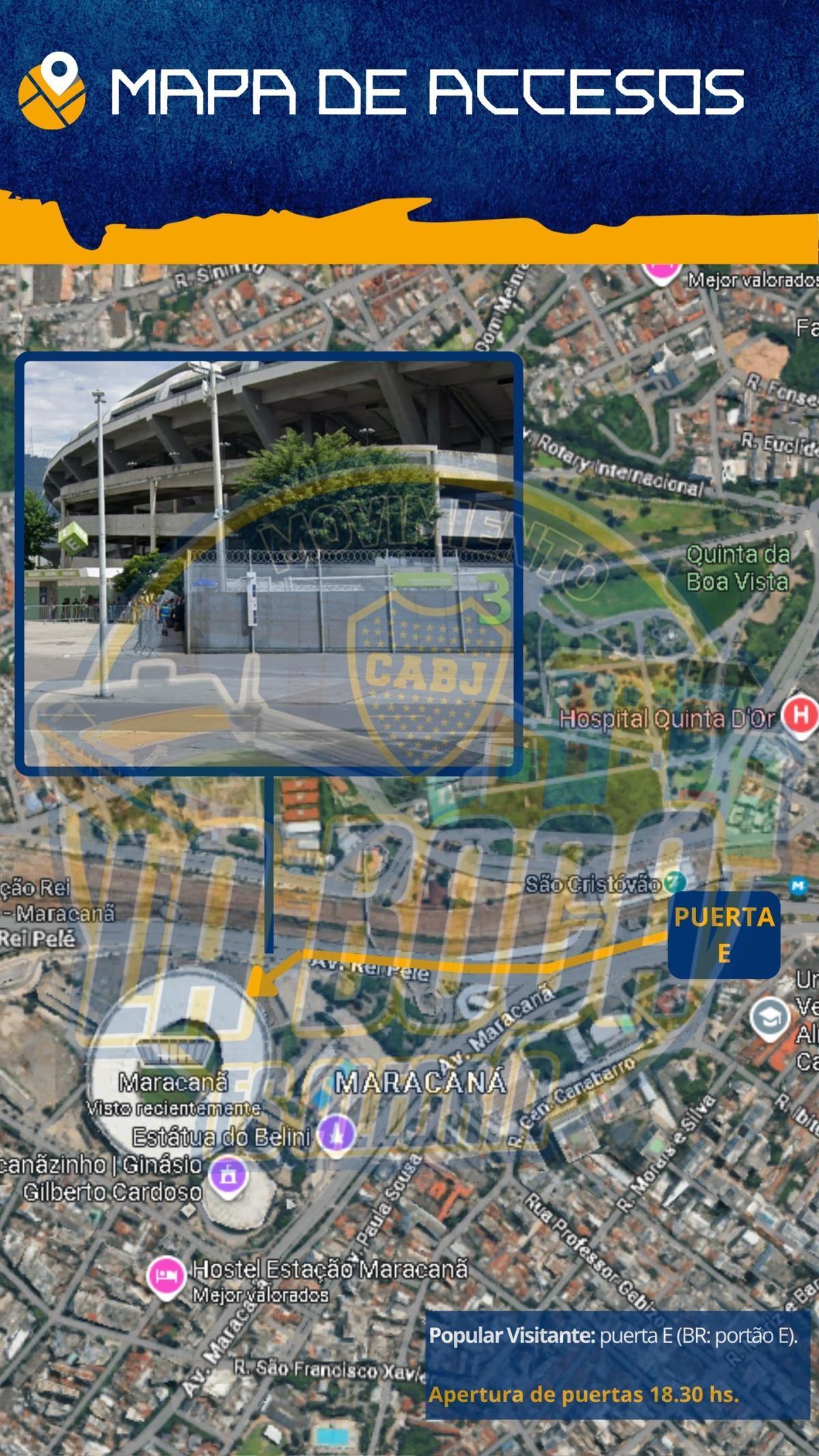 Mapa de Accesos para hoy...