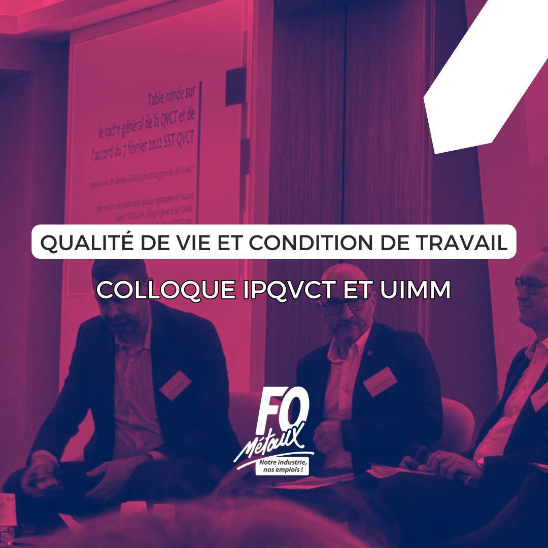  FO Métaux et l’UIMM se penchent sur les conditions de travail