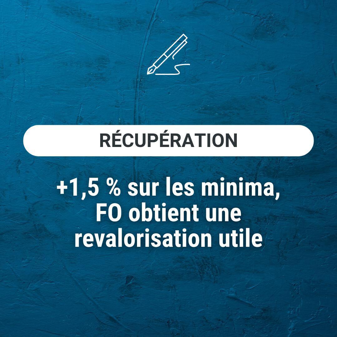 Récupération : +1,5 % sur les minima, FO obtient une revalorisation utile Récupération : +1,5 % sur les minima, FO obtient une revalorisation utile