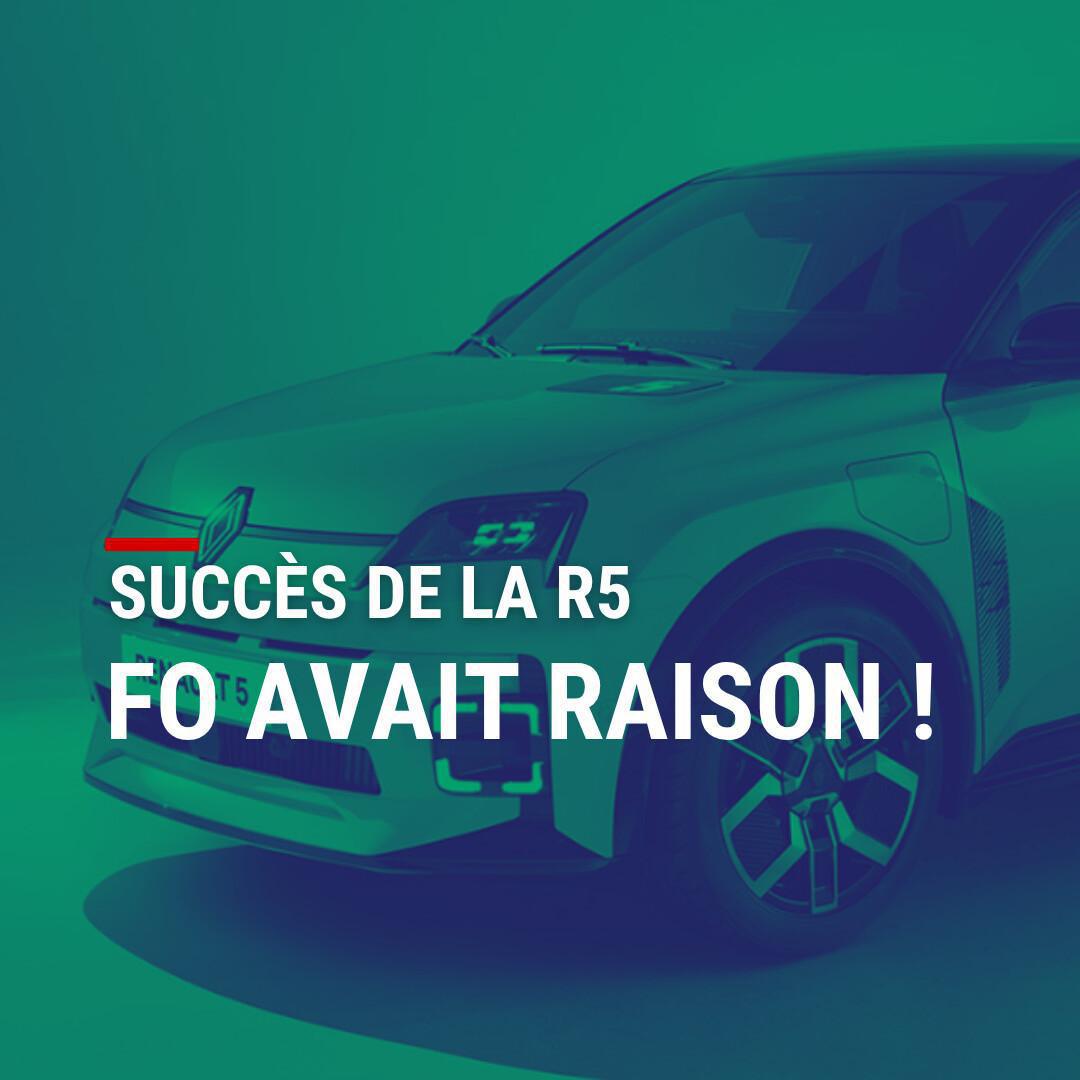 Le succès de la R5 donne raison à FO sur la production de petits véhicules en France 