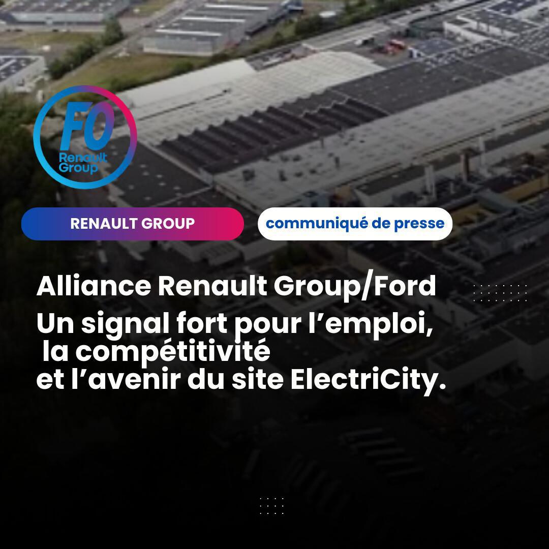 FO Renault Group salue l’alliance stratégique avec Ford : Un signal fort pour l’emploi, la compétitivité et l’avenir du site ElectriCity.